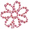 Acrylic Cabochons, AB Color Plated, Half Round, Red, 6~14x3~7mm, 1000pcs/set