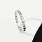 304 Stainless Steel Plain Band Finger Rings, Square, Stainless Steel Color, 2.5mm, Inner Diameter: 17mm