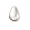 Brass Pendants, Teardrop, Cadmium Free & Lead Free, Platinum, 25x16.5x8mm, Hole: 3x2mm