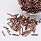 Glass Bugle Beads, Metallic Colours,Dark Goldenrod, 9x2mm, Hole: 0.5mm, about 7000pcs/bag