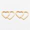 Ion Plating(IP) 304 Stainless Steel Linking Rings, Heart, Golden, 10x13.5x0.5mm