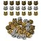 24Pcs 3 Colors Tibetan Style Alloy Beads, Cadmium Free & Lead Free, Owl, Mixed Color, 11x11x7~8.5mm, Hole: 1.4~1.6mm, 8pcs/style