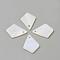 Freshwater Shell Pendants, Rhombus, Seashell Color, 18~20x14~15x2mm, Hole: 1.5mm