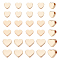 arricraft 60 Pcs Heart Beads, 3 Sizes Real 14k Gold Plated Brass Heart Spacer Beads European Love Heart Beads Small Hole Loose Beads for Bracelet Necklace Jewelry Making
