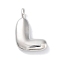 Rack Plating Brass Balloon Letter Pendants, Cadmium Free & Lead Free, Long-Lasting Plated, Platinum, Letter L,17x13x4.5mm, hole: 2.5mm
