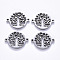 Tarnish Resistant 201 Stainless Steel Links Connectors, Laser Cut, Flat Round with Tree of Life, Stainless Steel Color, 14.5x19x1.5mm, Hole: 1.2mm