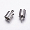 Tarnish Resistant 304 Stainless Steel Cord Ends, Stainless Steel Color, 10x6mm, Hole: 2.3mm, Inner Diameter: 5mm