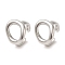 Rack Plating Brass Oval Cuff Earrings for Women, Cadmium Free & Lead Free, Long-Lasting Plated, Platinum, 16x15.5mm