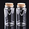 Glass Jar Glass Bottles Bead Containers, with Cork Stopper, Wishing Bottle, Clear, 9.1x4.7cm, Hole: 3.2cm, Capacity: 158ml(5.34 fl. oz)