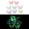 Luminous Transparent Acrylic Beads, with Glitter Powder, Glow in the Dark Beads, Butterfly, Mixed Color, 27.5x37.5x8.5mm, Hole: 1.5mm, 243pcs/500g