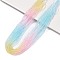 Transparent Gradient Color Glass Beads Strands, Segmented Multi-color Beads, Faceted Round, Bisque, 2x2.5mm, Hole: 0.8mm, about 175~180pcs/strand, 13.78~14.4''(35~36cm)