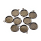 UNICRAFTALE about 100pcs 14m Plain Edge Bezel Blanks Tray Antique Bronze Stainless Steel Cabochon Bezel Pendant Blanks Charm for Photo Pendant Craft Jewelry Making