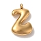 Ion Plating(IP) 304 Stainless Steel Pendants, Balloon Letter Charm, Golden, Letter Z, 25.5x16x6mm, Hole: 2mm