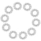 10Pcs 304 Stainless Steel Linking Rings, Leaf Wreath, Stainless Steel Color, 22x1.5mm, Inner Diameter: 10mm
