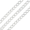 Aluminium Twisted Curb Chains, Unwelded, with Spool, Silver, 10x6.5x1.8mm, about 16.4 Feet(5m)/roll