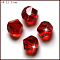 K9 Glass, Imitation Austrian Crystal Beads, Grade AAA, Faceted, Polygon, Red, 10mm, Hole: 0.9~1mm