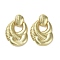 Brass Pendants, Cadmium Free & Lead Free, Twisted Hoop, Real 16K Gold Plated, 28x24x4.5mm, Hole: 3x2.5mm