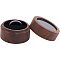 FINGERINSPIRE Walnut Wooden Ring Box 5x3.6cm Round Wooden Jewelry Ring Box with Clear Window Small Column Rings Box with One Slots Black Velvet for Proposal Engagement Birthday Wedding Ceremony