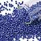 DIY Craft Beads 12/0 Opaque Colors Lustered Round Glass Seed Beads, Blue, Size: about 2mm in diameter, hole:1mm, about 3304pcs/50g