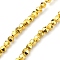 Synthetic Non-magnetic Hematite Beads Strands, Long-Lasting Plated, Faceted, Polygon, Real 24K Gold Plated, 3.5~4x3.5~4x3.5~4mm, Hole: 0.9~1mm, about 100~102pcs/strand, 15.35~15.75 inch(39~40cm)