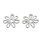 Alloy Pendants, Cadmium Free & Nickel Free & Lead Free, Flower, Platinum, 23.5x24x1.5mm, Hole: 1.6mm