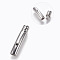 Tarnish Resistant 304 Stainless Steel Bayonet Clasps, Stainless Steel Color, 30x6mm, Hole: 4mm