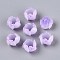Flower Acrylic Bead Caps, for DIY Jewelry Making, Lilac, 14x16x16mm, Hole: 1.6mm