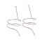 Alloy Big Pendants, Spiral Shape Charms, Platinum, 51.5x19x25mm, Hole: 1.8mm