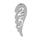 Non-Tarnish 304 Stainless Steel Pendants, Wing Charms, Stainless Steel Color, 35x12.5x1.2mm, Hole: 1.6mm