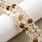 Watermelon Stone Glass Beads Strands, Round, Camel, 4mm, Hole: 0.7mm, about 96~100pcs/strand, 15.67~15.91inch(39.8~40.4cm)