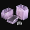Plastic Beads Display Trays, Pink, 6-3/4x4-3/4x3-1/8 inch(17x12x8cm), 12pcs/set