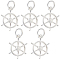 5Pcs 925 Sterling Silver Pendants, with 925 Stamp, with Jump Ring, Helm, Silver, 16x12x2mm, Hole: 4mm