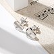 Серьги-гвоздики из латуни с микропаве из прозрачного кубического циркония EJEW-K299-01P-I-2