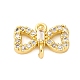 Подвески/звенья из латуни с прозрачным кубическим цирконием FIND-L019-07G-01-1