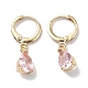 Серьги-кольца из настоящей позолоченной латуни 18 карат EJEW-L269-045G-03-1