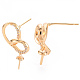 Серьги из латуни с микропейвом и прозрачным фианитом KK-T062-232G-NF-3
