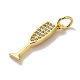 Кубические подвески из латуни с микропаве KK-U027-07G-02-2