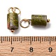 Подвески-колонны из натурального унакита с соединительными кольцами из нержавеющей стали 304 G-Q032-01B-3