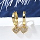 Серьги-кольца из латуни в форме сердца EJEW-Z086-09G-1