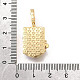 Латунные подвески с микропаве из кубического циркония и эмали KK-R222-16G-02-3