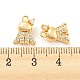 Латунные микропаве прозрачные подвески с фианитом KK-Z034-03G-3