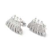 Серьги-гвоздики из прозрачного кубического циркония EJEW-L264-003P