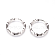 Серьги-кольца Huggie Hoop из нержавеющей стали 304 EJEW-G272-02-16mm-P