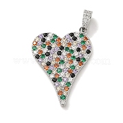 Латунные микро проложить кубического циркония подвески KK-H455-40P