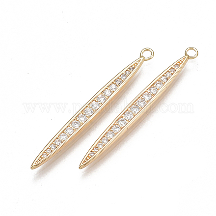 Латунные микро проложить кубического циркония подвески KK-T038-350G-1
