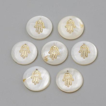 Подвески из пресноводных оболочек SHEL-Q010-002G-1