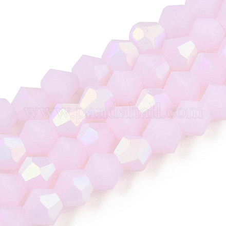 Нити биконусов из матового стекла EGLA-A039-J4mm-MB02-1