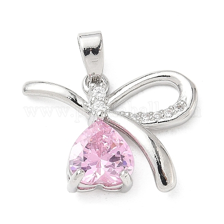 Латунные микро проложить кубического циркония подвески KK-N254-225P-1