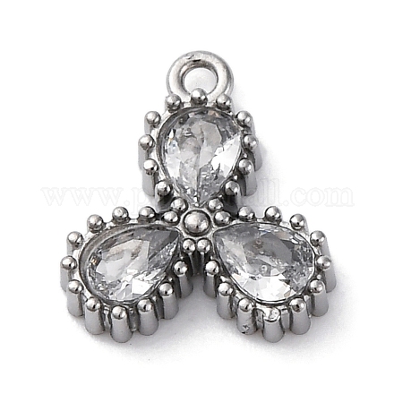Подвески из нержавеющей стали 304 с кубическим цирконием STAS-R141-02P-06-1