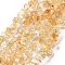 Natural Citrine Chip Beads Strands, Dyed & Heated, 5~14x4~10mm, Hole: 1mm, about 15.5 inch~16.1 inch